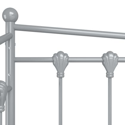 Рамка за легло, разтегателен диван, сива, метал, 90x200 см