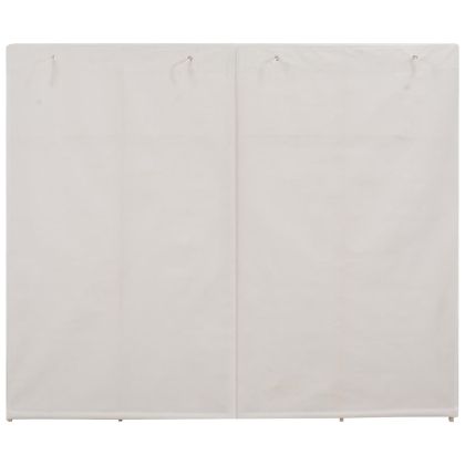 Гардероб, бял, 200x40x170 см, текстил
