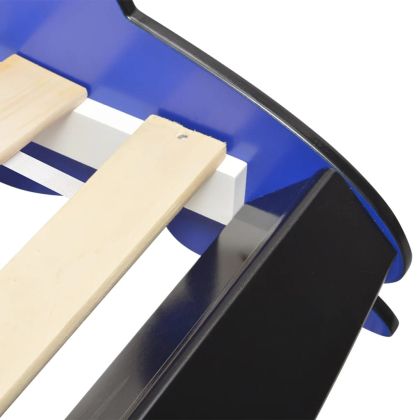 Детско легло “състезателна кола“, LED лента, 90x200 cм, синьо