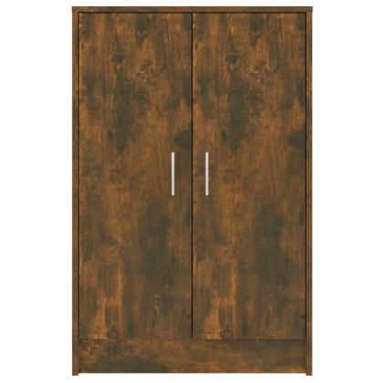 Шкаф за обувки, опушен дъб, 60x35x92 см, инженерно дърво