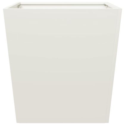 Градински кашпи, 2 бр, бели, 50x50x50 см, стомана