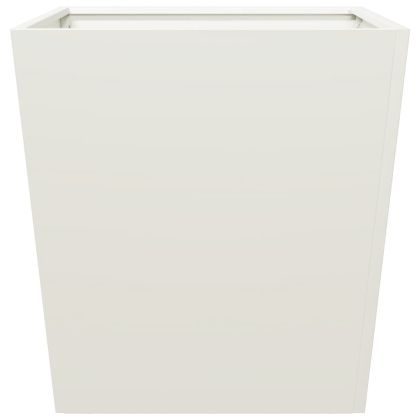 Градински кашпи, 2 бр, бели, 50x50x50 см, стомана