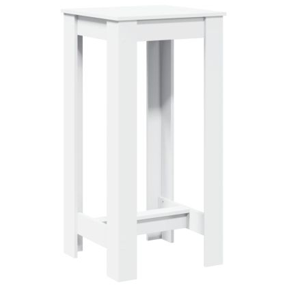 Бар маса, бяла, 51x50x103,5 см, инженерно дърво