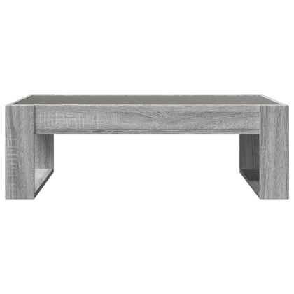 Маса за кафе с Infinity LED, сив сонома, 90x53x30 см