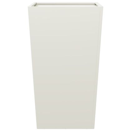 Градински кашпи, 2 бр, бели, 45x45x75 см, стомана