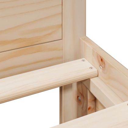 Рамка за легло без матрак с табла 140x190 см борово дърво масив