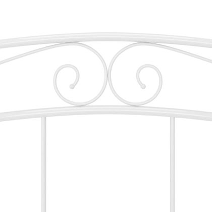 Рамка за легло, бяла, метал, 200x200 cм