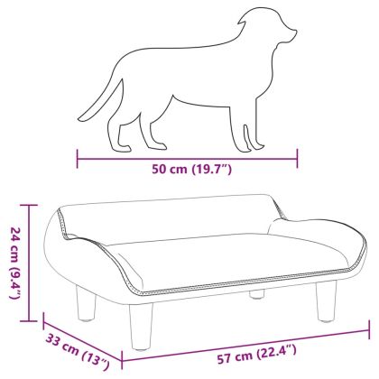 Кучешко легло Таупе 70x40x24 см текстил