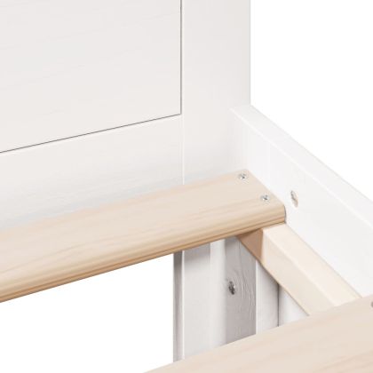 Рамка за легло без матрак с табла 140x190 см борово дърво масив