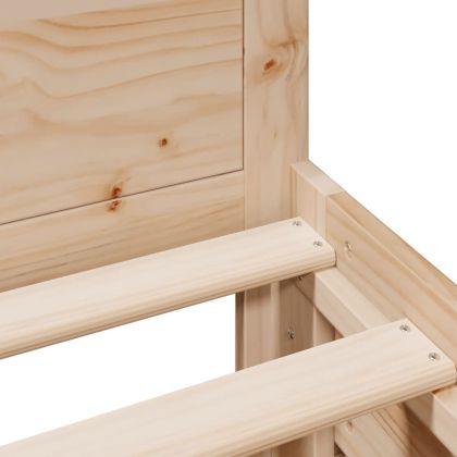 Рамка за легло без матрак с табла 90x190 см борово дърво масив