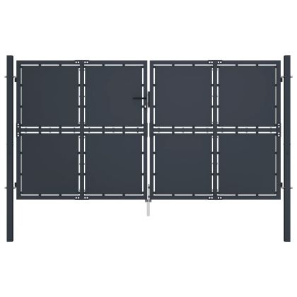 Градинска порта от стомана 300x200 см, антрацит