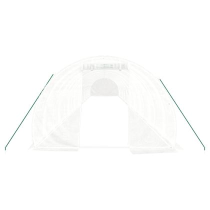 Оранжерия със стоманена рамка бяла 60 м² 20x3x2 м