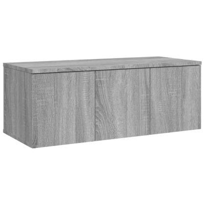 ТВ шкаф, сив сонома, 80x34x30 см, инженерно дърво