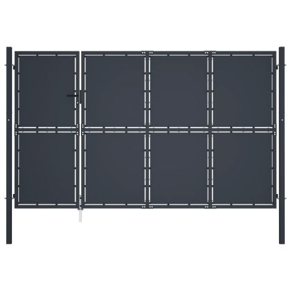 Градинска порта от стомана 350x150 см, антрацит