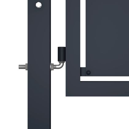 Градинска порта от стомана 350x150 см, антрацит