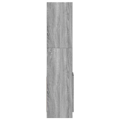 Висок шкаф, сив сонома, 92x33x140 см, инженерно дърво