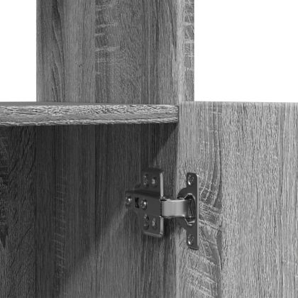 Висок шкаф, сив сонома, 92x33x140 см, инженерно дърво