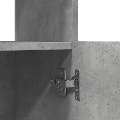 Висок шкаф, сив сонома, 92x33x140 см, инженерно дърво