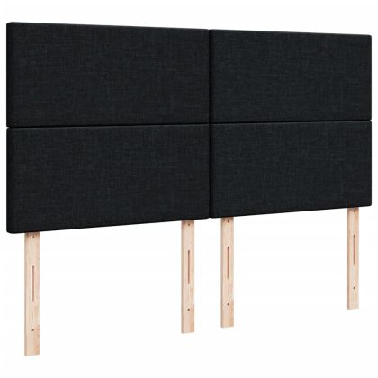 Боксспринг легло с матрак, черно, 200x200 см, плат