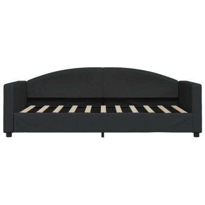 Кушетка, черна, 90x190 см, плат