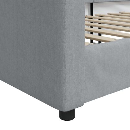 Кушетка, светлосива, 80x200 см, плат