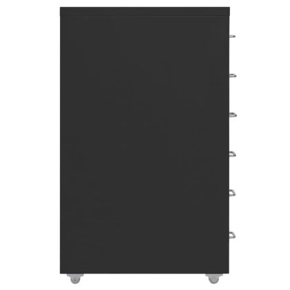 Мобилен офис шкаф, черен, 28x41x69 см, метал