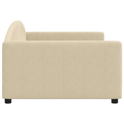 Кушетка, кремава, 100x200 см, плат