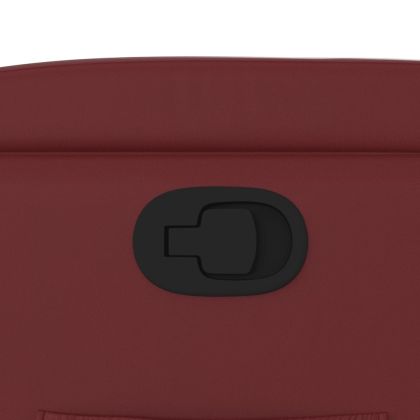 Изправящ реклайнер стол, виненочервен, изкуствена кожа