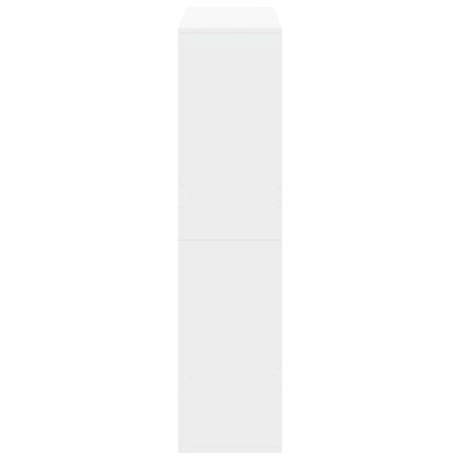 Библиотека бяла 100x33x135 см инженерно дърво