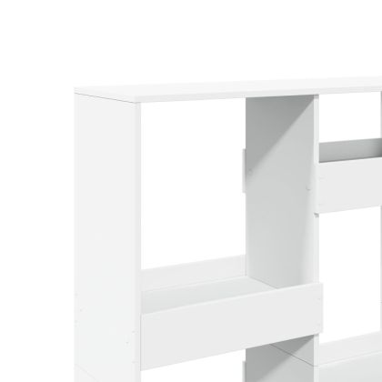 Библиотека бяла 100x33x135 см инженерно дърво