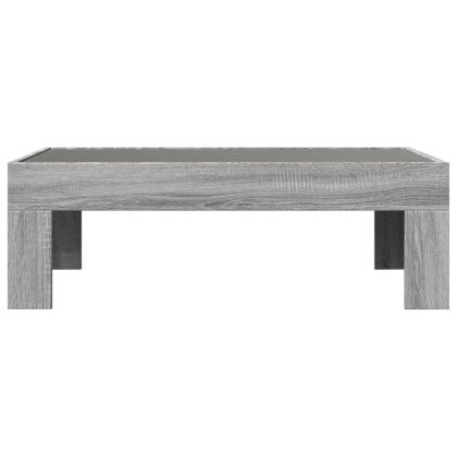 Маса за кафе с Infinity LED, сив сонома, 90x50x30 см