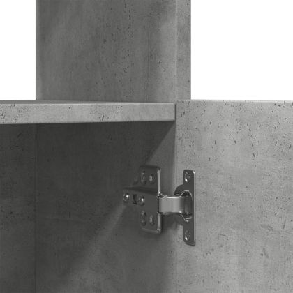 Висок шкаф, Бетонно сив, 63x33x180 см, инженерно дърво