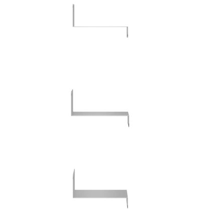 Стенни рафтове 3 бр сребристи неръждаема стомана