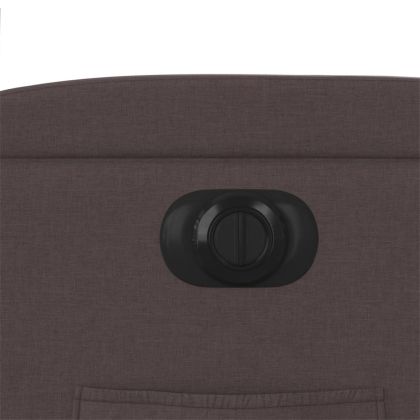 Електрически реклайнер стол, тъмнокафяв, текстил