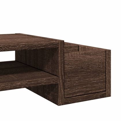 Поставка за монитор за съхранение, кафяв дъб, 70x27x15 см