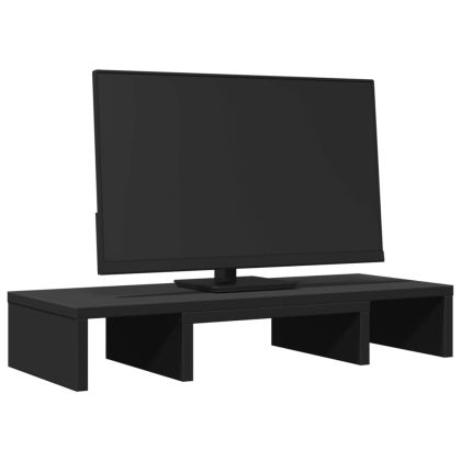 Регулируема поставка за монитор, черна, 60x24x10,5 см