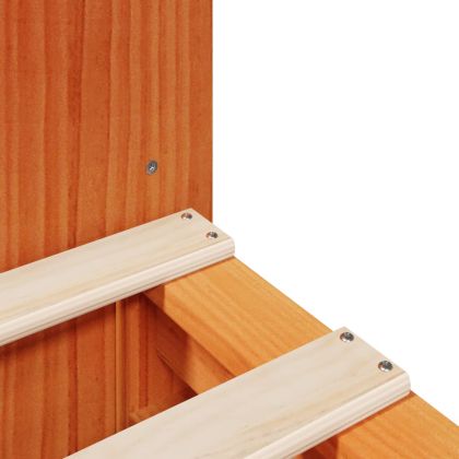 Легло с етажерка за книги, без матрак, 180x200 см, дърво масив