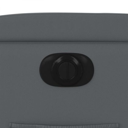 Електрически реклайнер стол, сив, изкуствена кожа