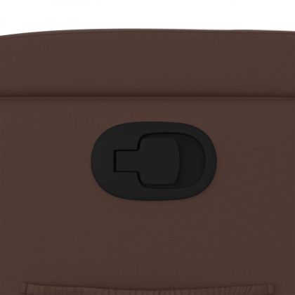 Изправящ реклайнер стол, кафяв, изкуствена кожа