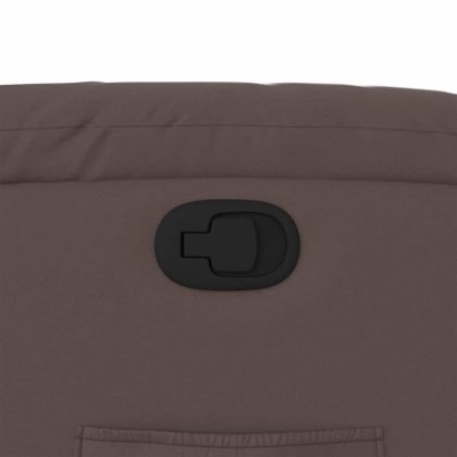 Изправящ реклайнер стол, кафяв, изкуствена кожа