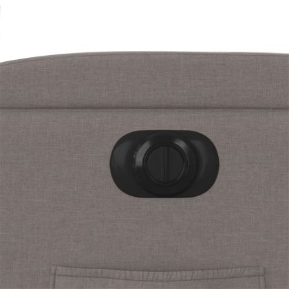 Електрически реклайнер стол, таупе, текстил