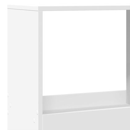Разделител за стая, бял, 100x33x175 см, инженерно дърво
