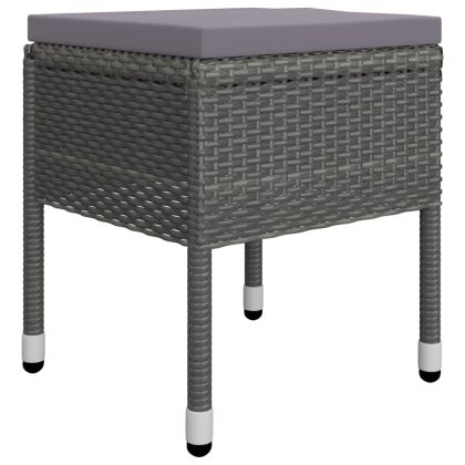 Градински трапезен комплект, 11 части, сив