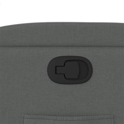 Фотьойл с регулируема облегалка, тъмносив, плат