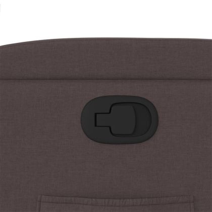 Изправящ реклайнер стол, тъмнокафяв, текстил