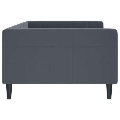 Кушетка, тъмносиво, 100x200 см, кадифе