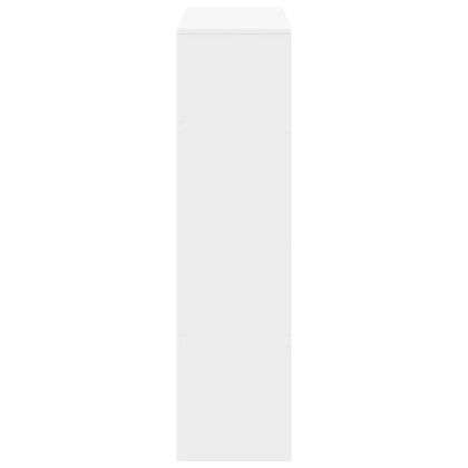 Библиотека, бяла, 100x33x125,5 см, инженерно дърво