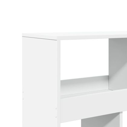 Библиотека, бяла, 100x33x125,5 см, инженерно дърво