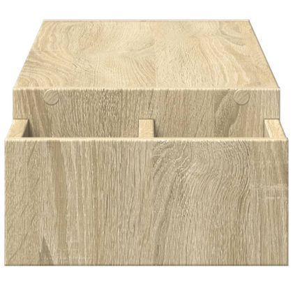 Стойка за монитор с място за съхранение дъб сонома 100x27x15 см