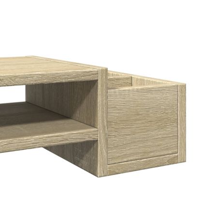 Стойка за монитор с място за съхранение дъб сонома 100x27x15 см